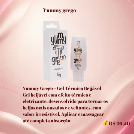 Yummy Grego Gel Térmico Beijável