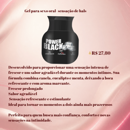 Power Black Gel para Sexo Oral