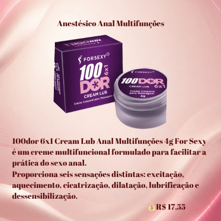 100Dor Anestésico Anal Multifunções 4g
