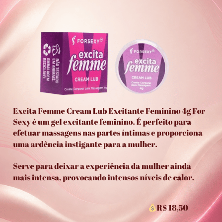 Excita Femme Cream Lub Excitante Feminino 4g