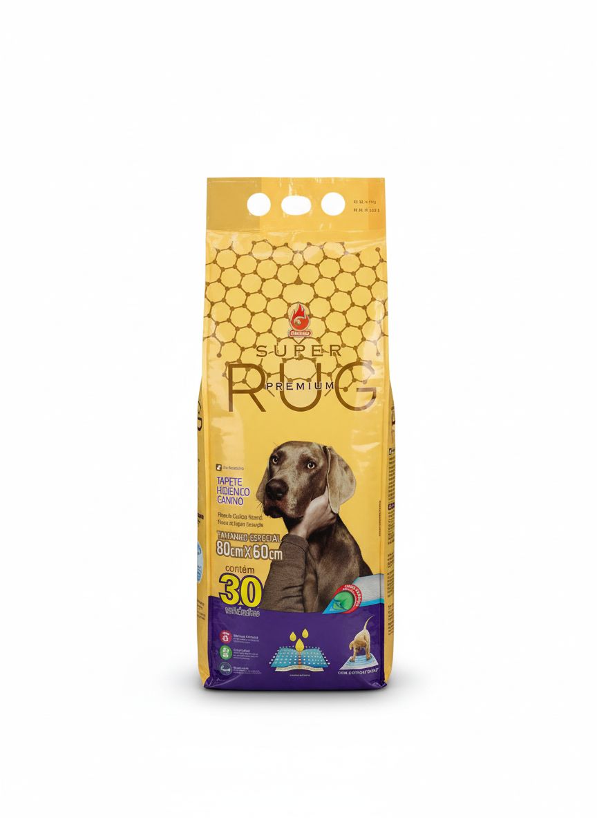 Tapete Higiênico Super Rug Premium 80x60cm 30 unidades