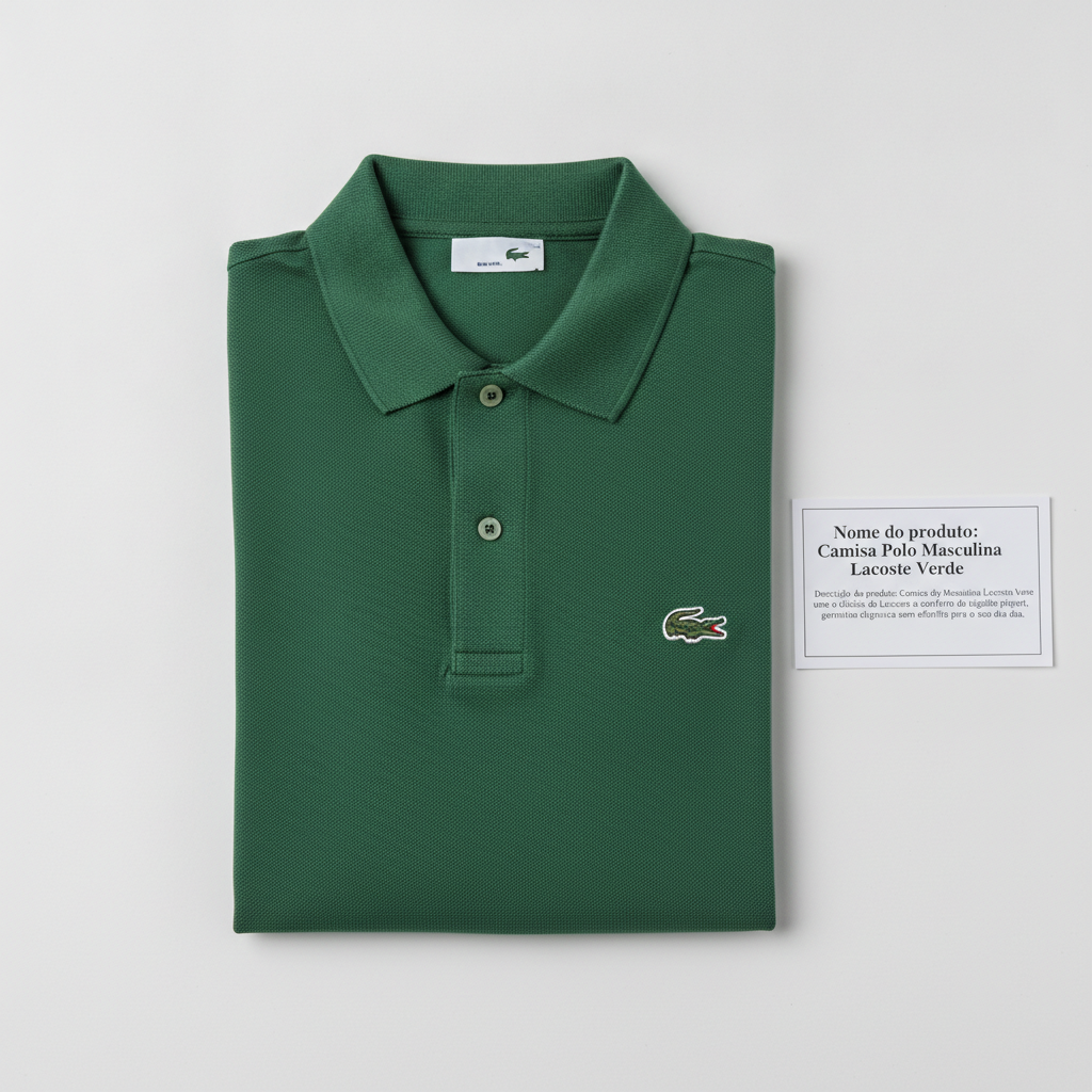 Camisa Polo Masculina Lacoste Verde Verde (tom médio/escuro) Tricot