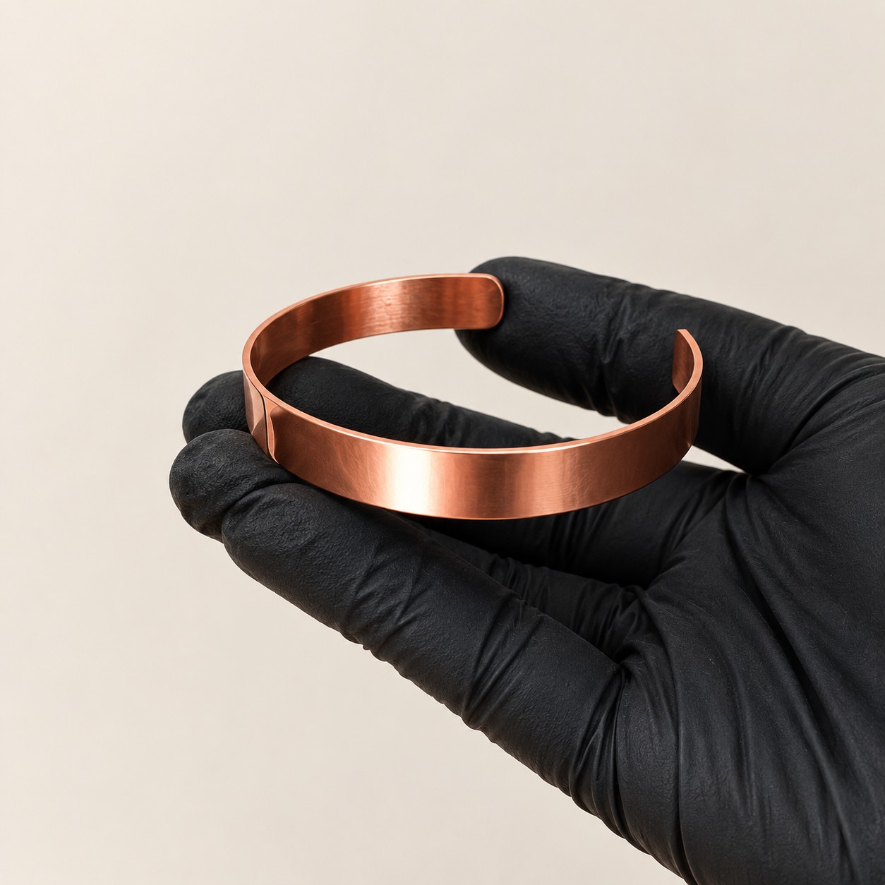 Bracelete liso de cobre 8mm