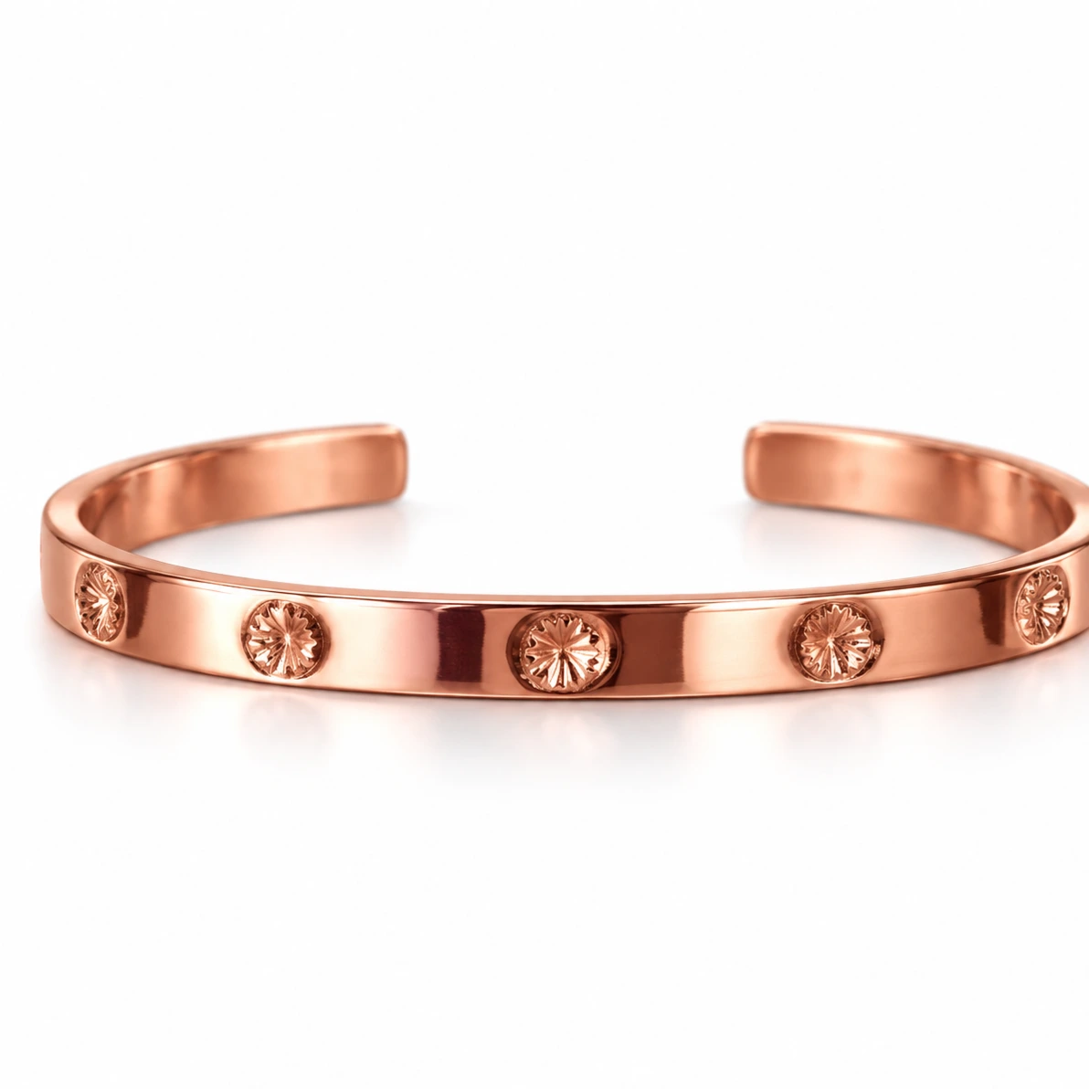 Bracelete de cobre decorado