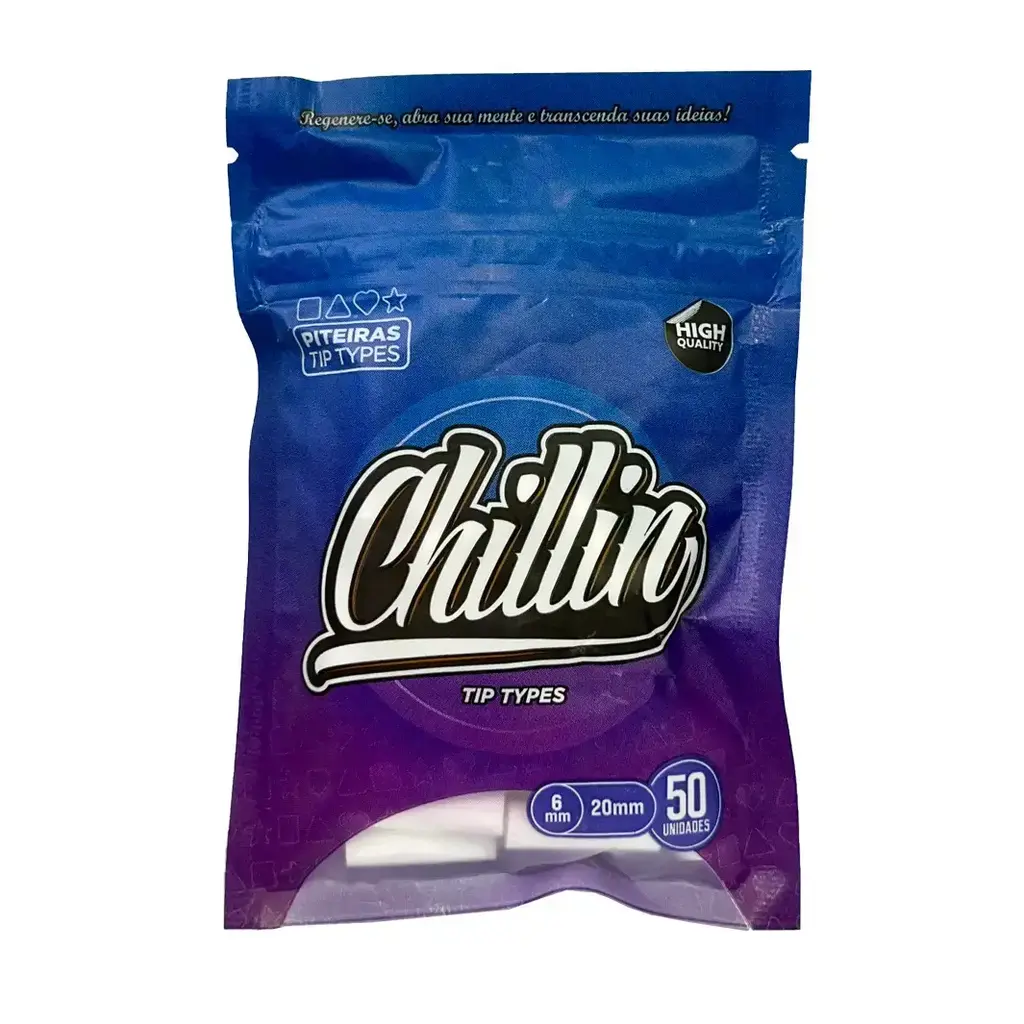 BAG FILTRO TIP TYPES CHILLIN 6MM - BAG C/ 50UNI