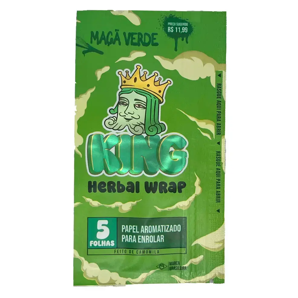 BLUNT KING - PACK 5 FOLHAS - MAÇÃ VERDE