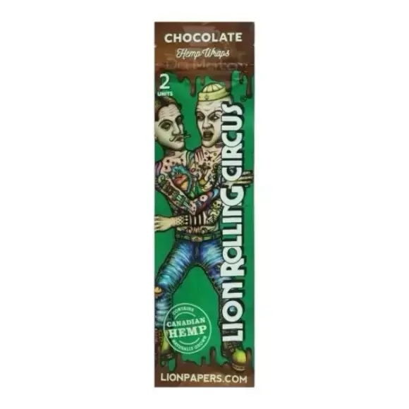 BLUNT LION ROLLING CIRCUS WEMP WRAPS - 2 FOLHAS - CHOCOLATE