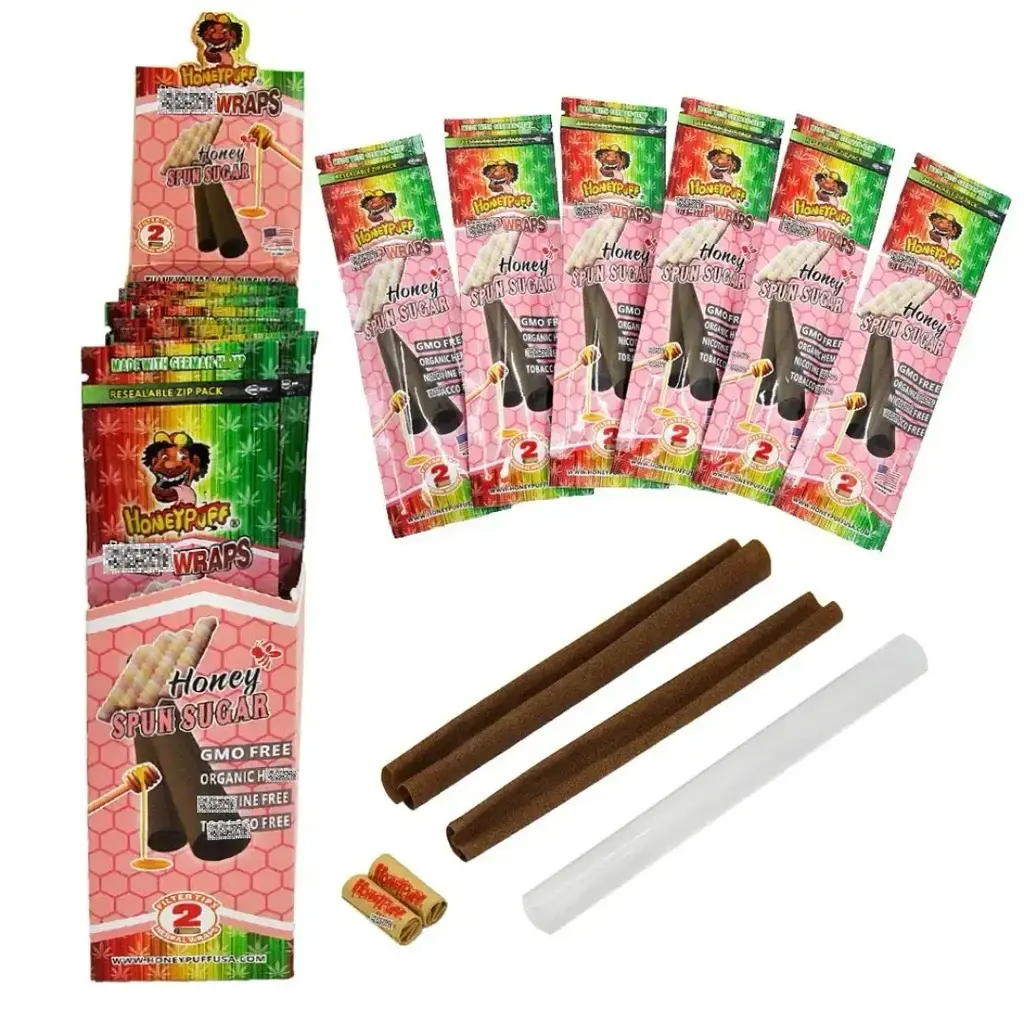 BLUNT WRAPS - HONEYPUFFS - 2 SEDAS + 2 PITEIRAS - MARSHMALLOW