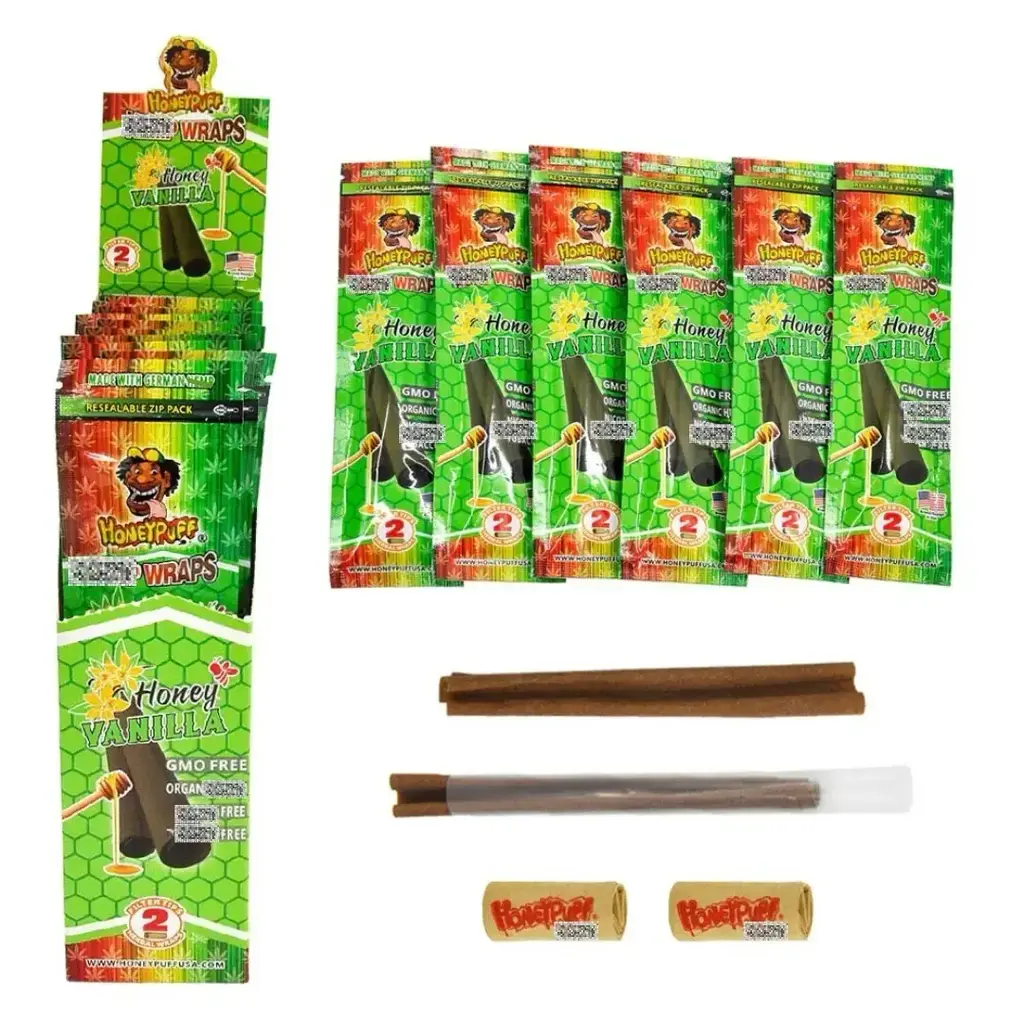 BLUNT WRAPS - HONEYPUFFS - 2 SEDAS + 2 PITEIRAS - VANILA (BAUNILHA)