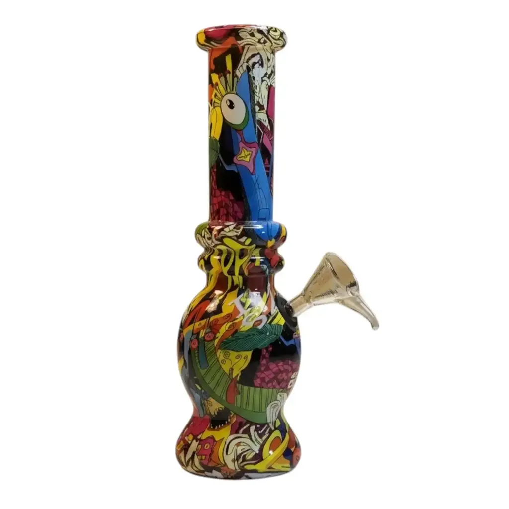 BONG DE VIDRO - PEQUENO - 15CM - EYE PSICODÉLICO - ALTA QUALIDADE