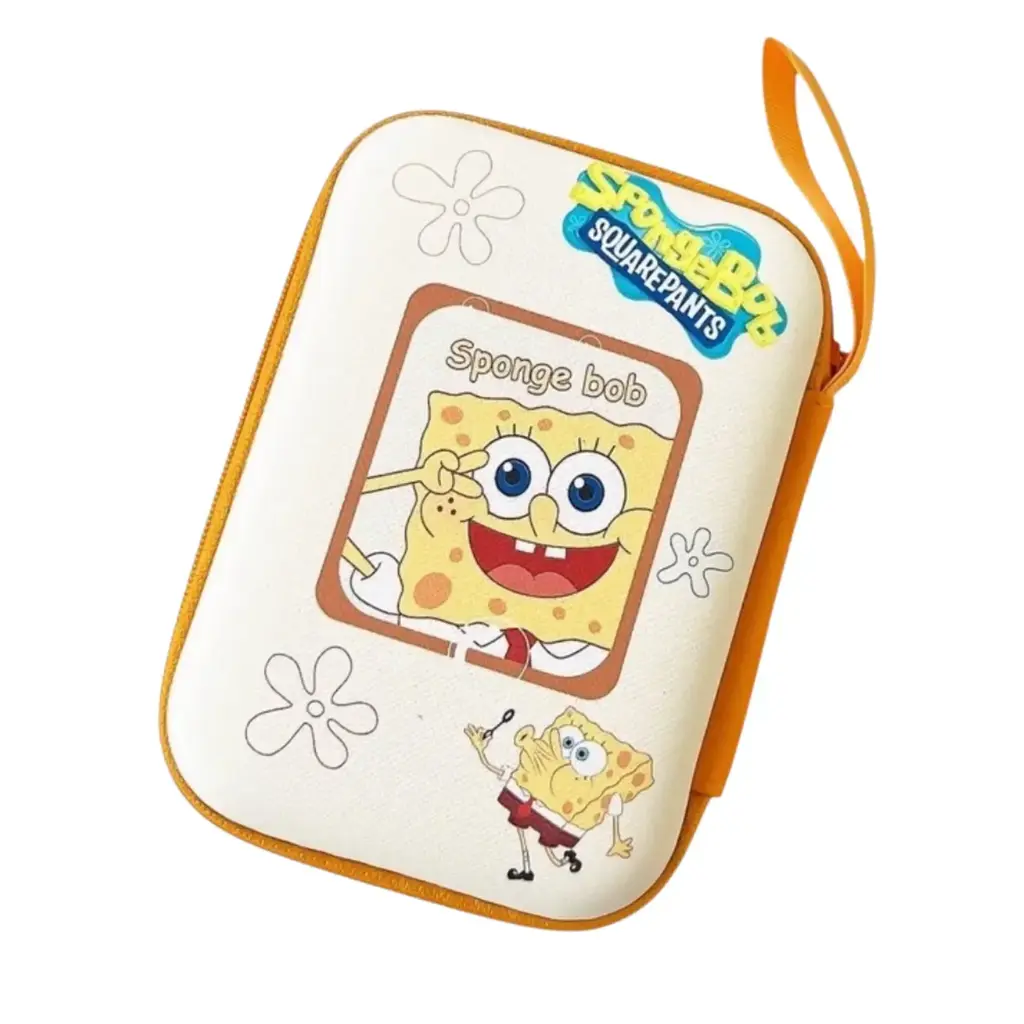 CASE BAG PERSONALIZADA - P GRANDE - BOB ESPONJA BEGE