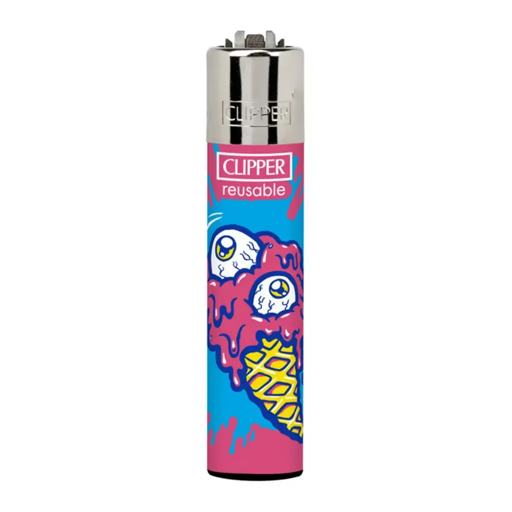 CLIPPER MONSTER EYES - ISQUEIRO - SORVETE ROSA