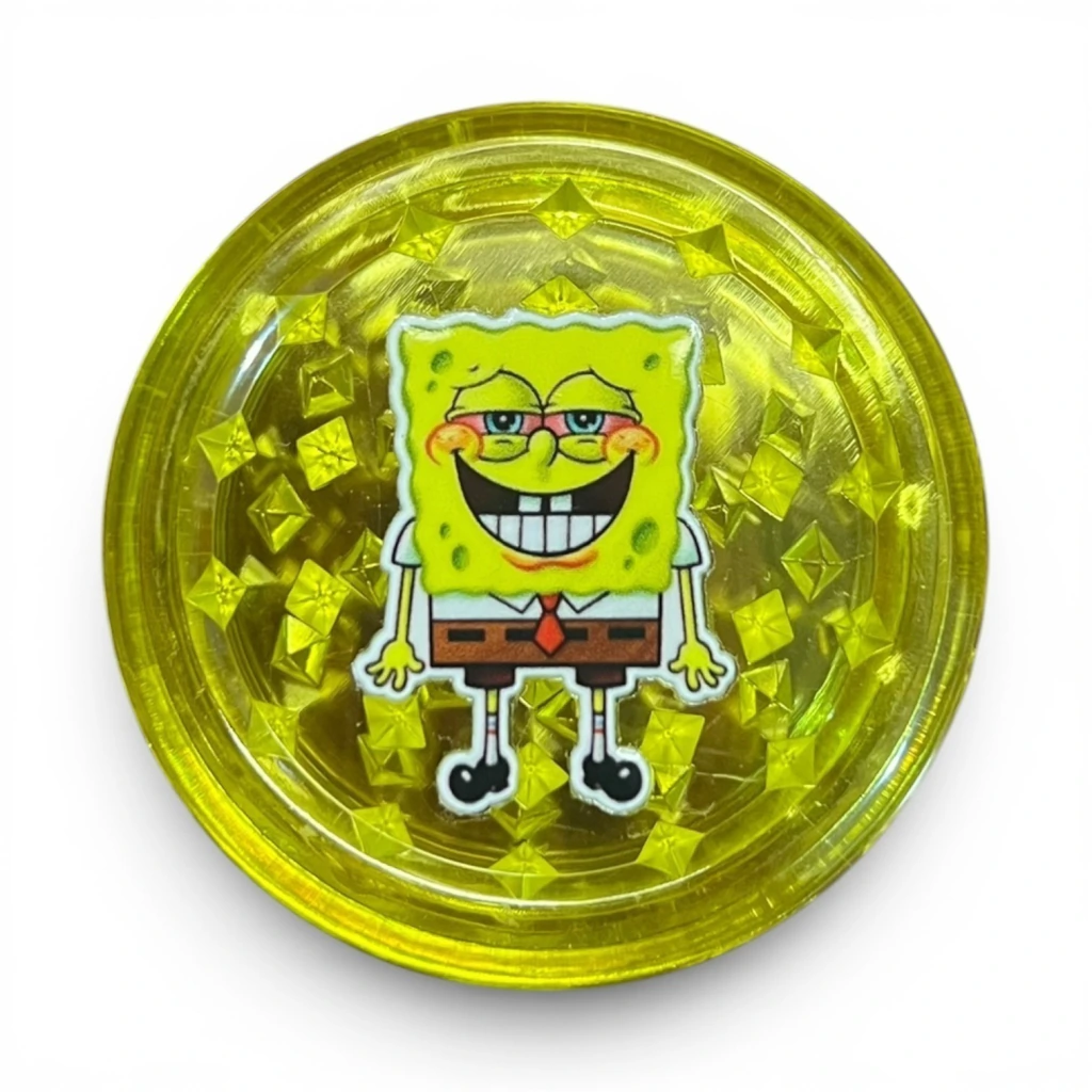 DICHAVADOR DE ACRÍLICO HAND MULLER - 3 PARTES - AMARELO - BOB ESPONJA CHAPADO