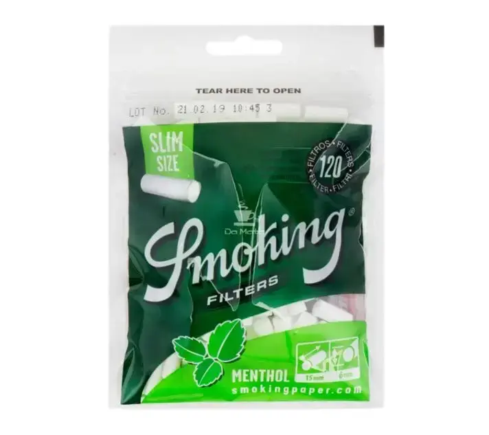 FILTRO SMOKING MENTHOL 6MM - BAG C/ 120 UNI