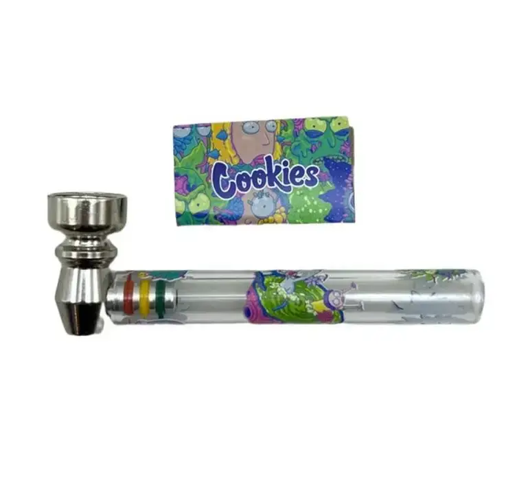 KIT PIPE DE VIDRO + 5 TELAS - RICK E MORTY