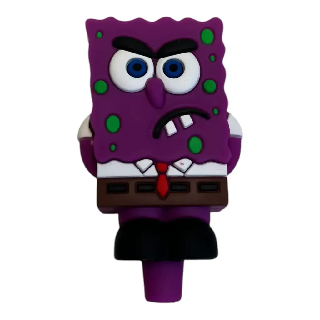 PIPE SILICONE BOB ESPONJA - 9CM - ROXO