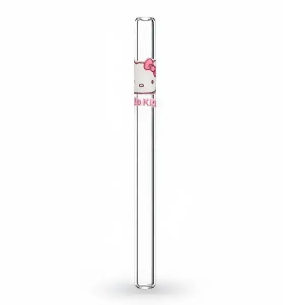 PITEIRA DE VIDRO PARADIZE - 4MM - MÉDIA - BOCAL REDONDO - HELLO KITTY PINK