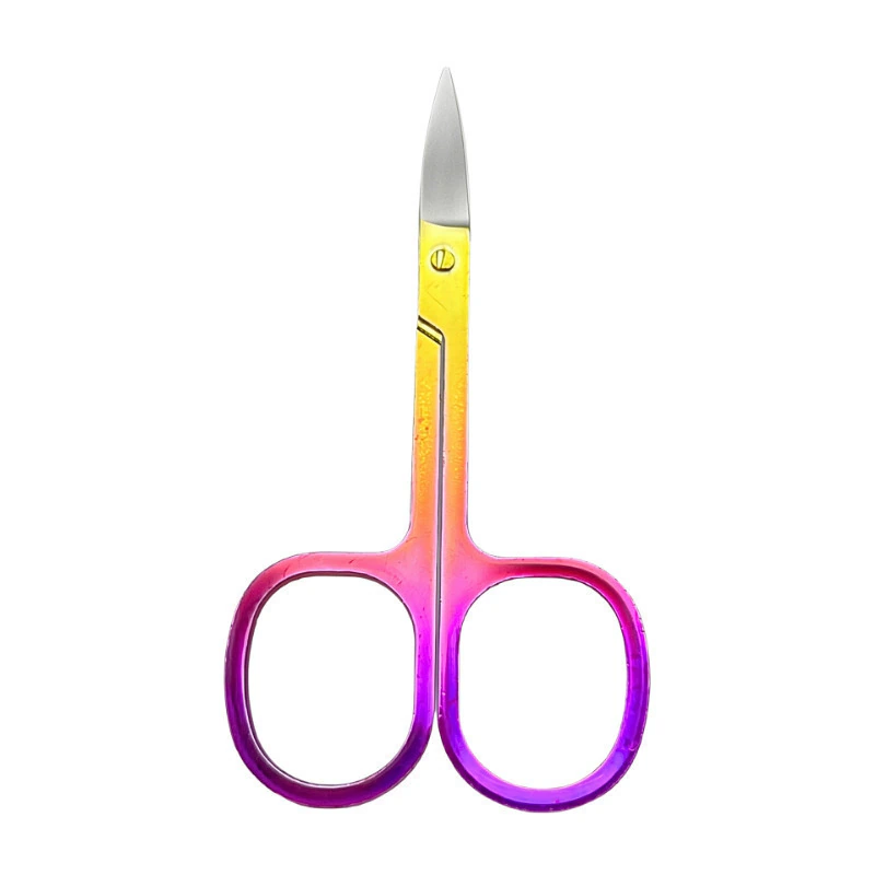 TESOURA METAL SIMPLES - ROSA/DOURADO