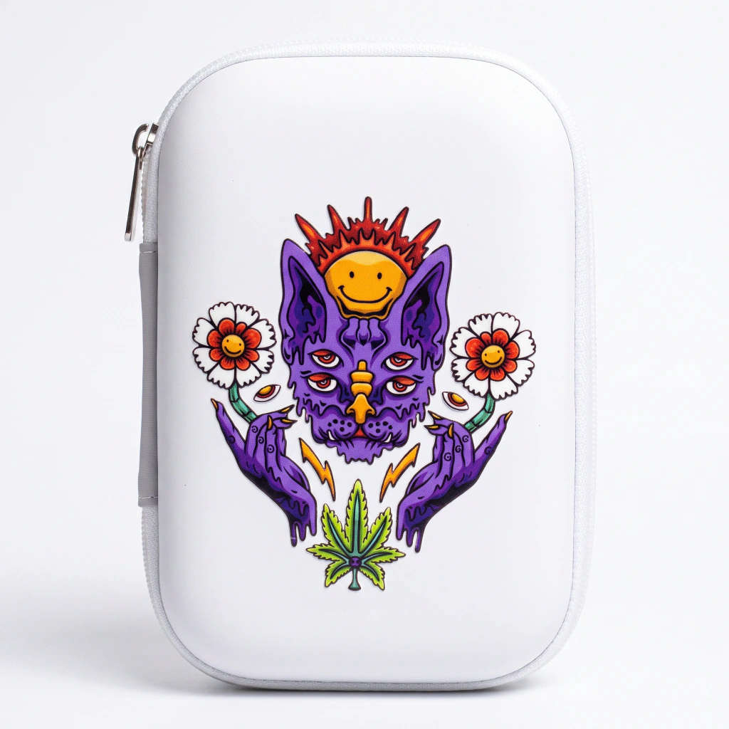 CASE BAG SIMPLES P - BRANCA - GATO PSICODÉLICO