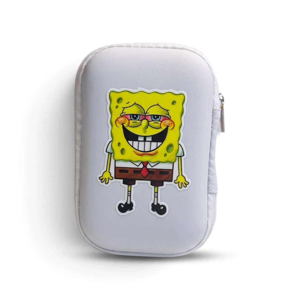 CASE BAG SIMPLES P - BRANCA - BOB ESPONJA - FRENTE E VERSO