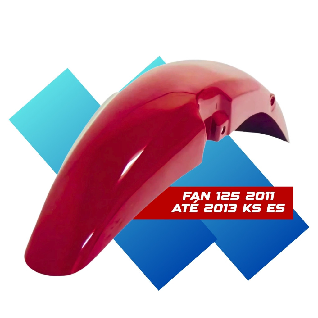 Paralama Dianteiro Titan Fan 125 Vermelho Maceio 2011 2012 2013 es ks