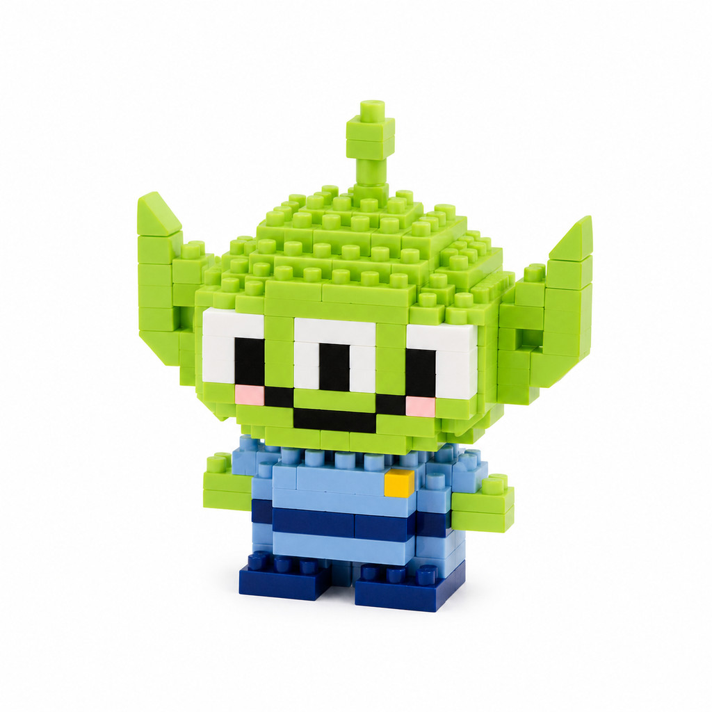 Mini Blocos de Montar Alienígena Espacial Pixelado