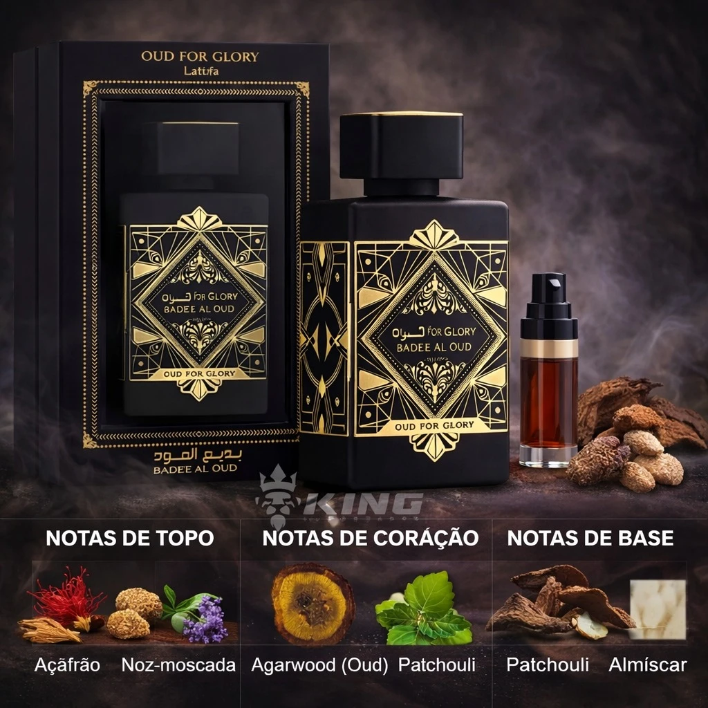 Oud For Glory Badee Al Oud Lattafa Masculino
