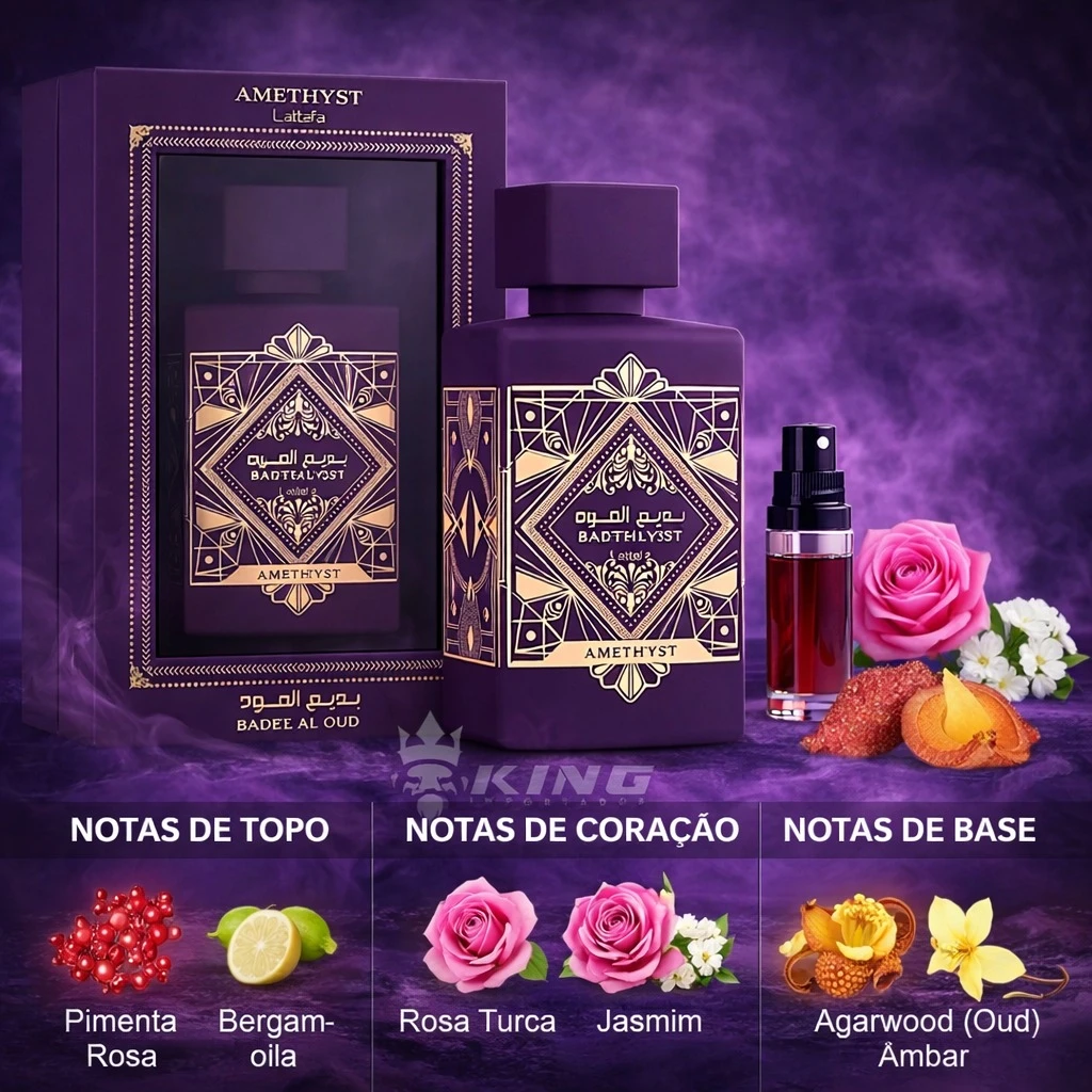 Amethyst Badee Al Oud Oud Lattafa Unissex