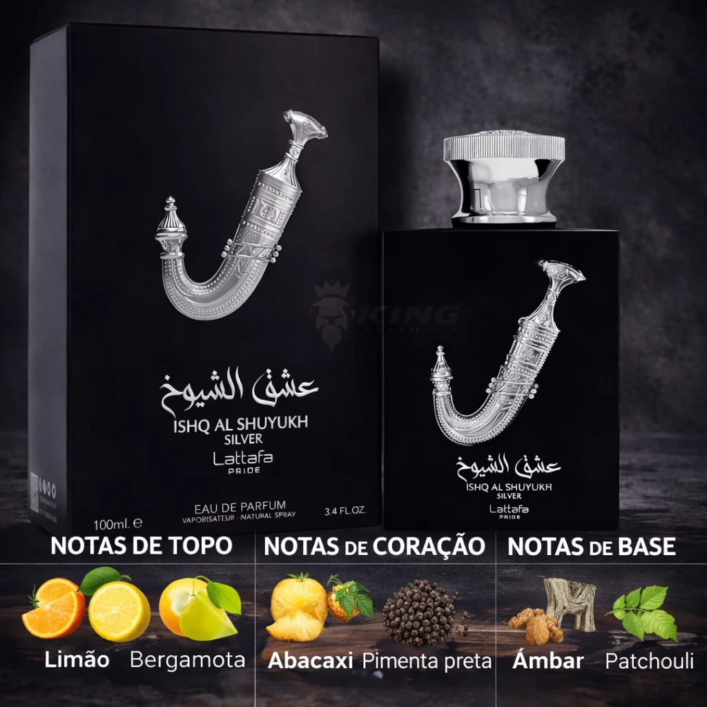 Ishq Al Shuyukh Silver Lattafa Unissex