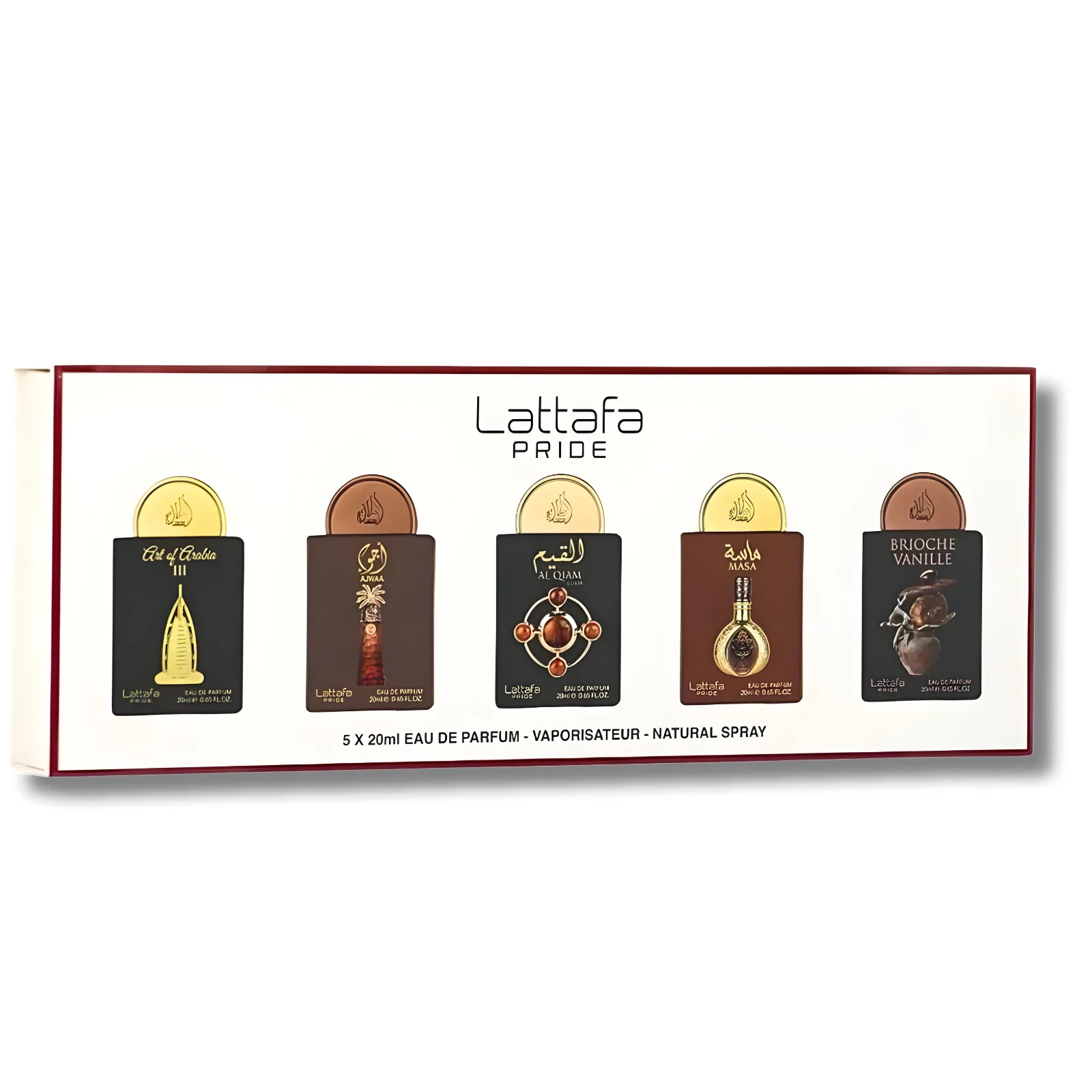 Kit Miniaturas Nº4 Lattafa Pride Unissex 5 x 20ML