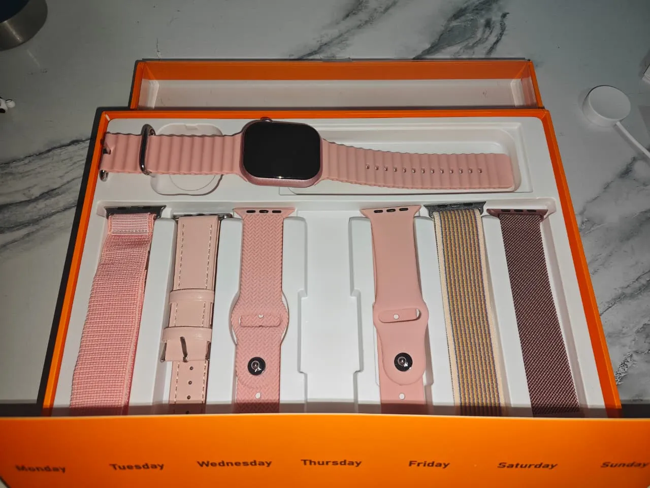 Relogio Smartwatch 7 Pulseira COR (ROSA) ou (PRATA)