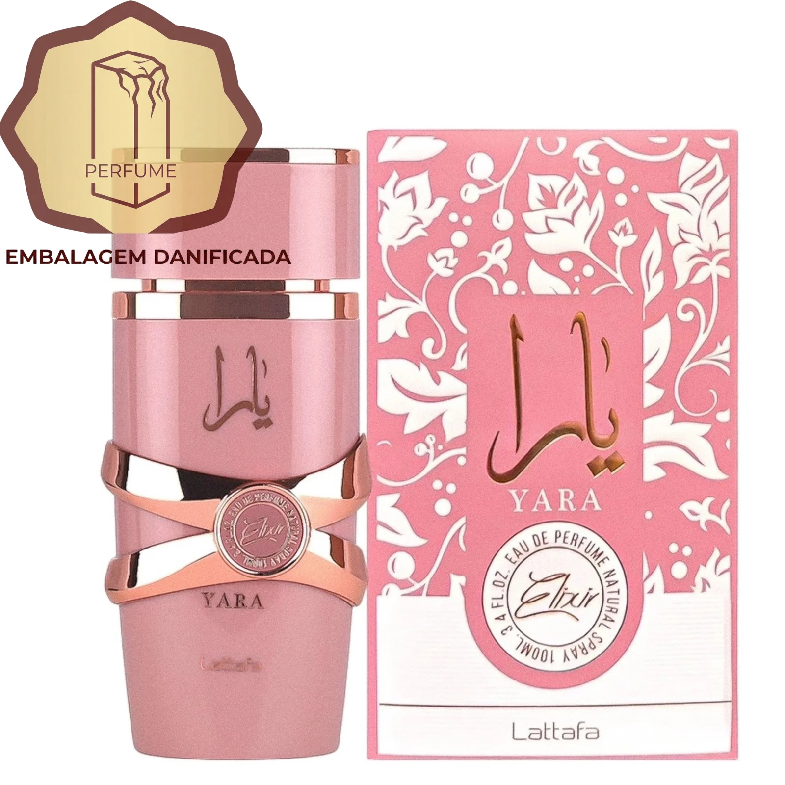 (Caixa Danificada) Yara Elixir LATTAFA EDP 100ML Feminino