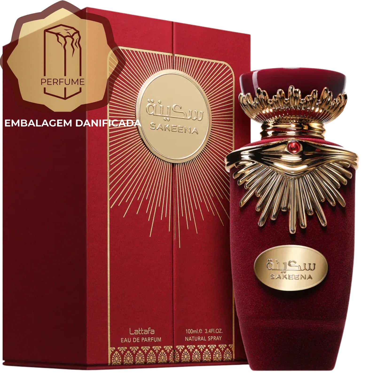 (Caixa Danificada) Sakeena Lattafa EDP 100ML Feminino