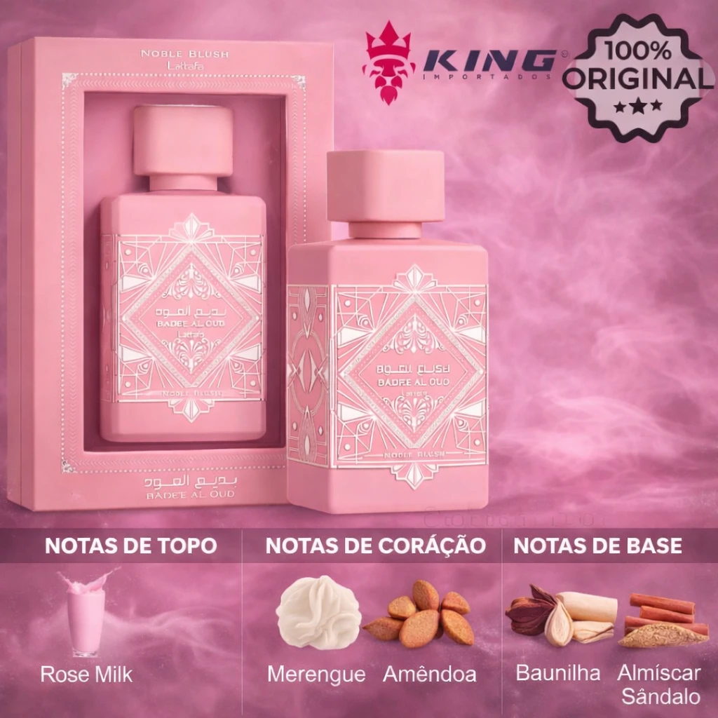 (MINIATURA) Noble Blush Badee Al Oud Lattafa Feminino