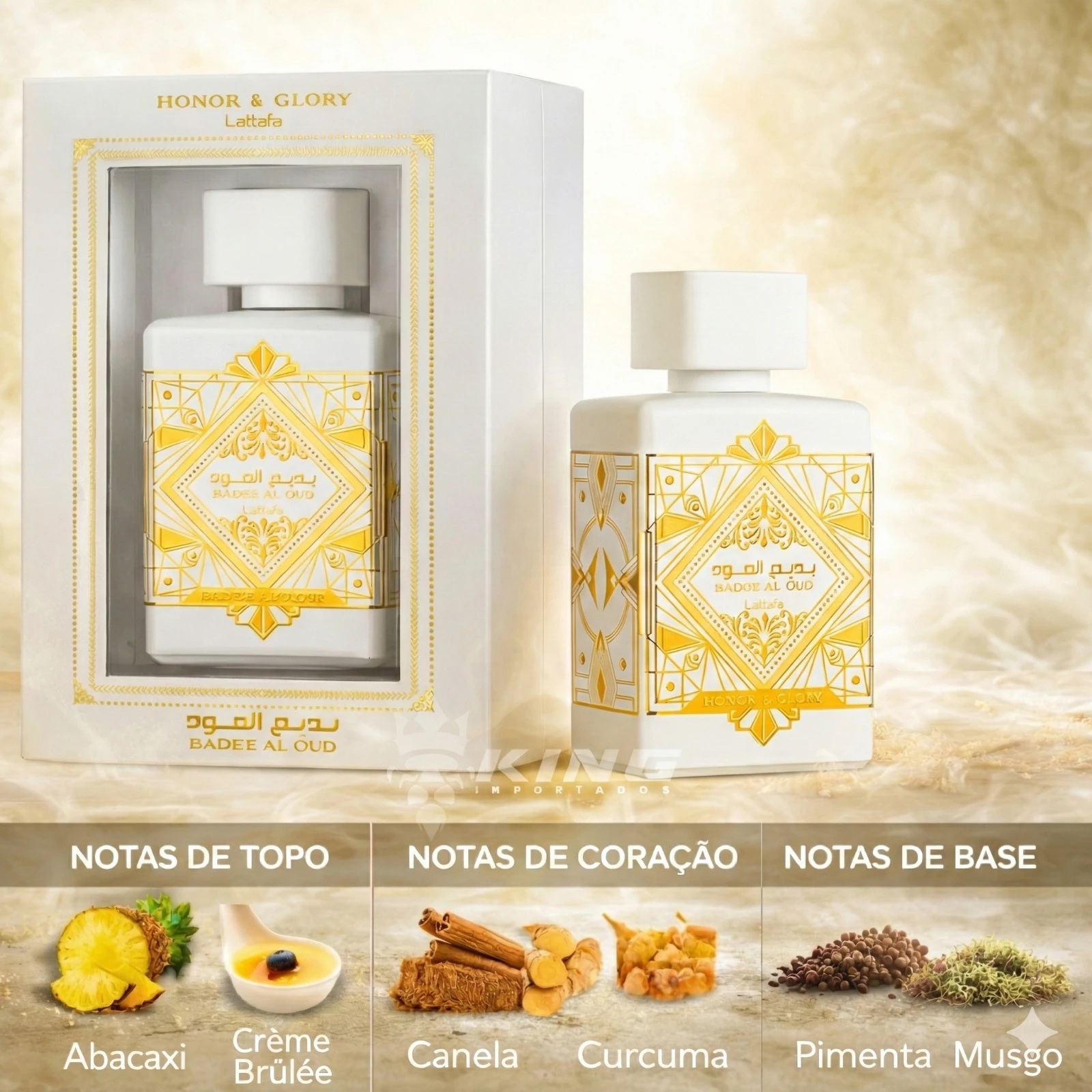 (MINIATURA) Honor & Glory Badee Al Oud Lattafa Unissex