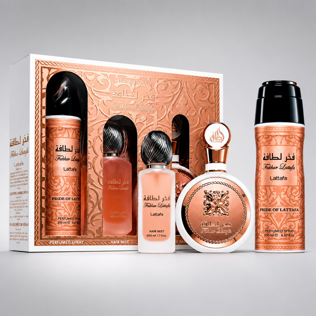 Kit Fakhar Rose Lattafa Feminino