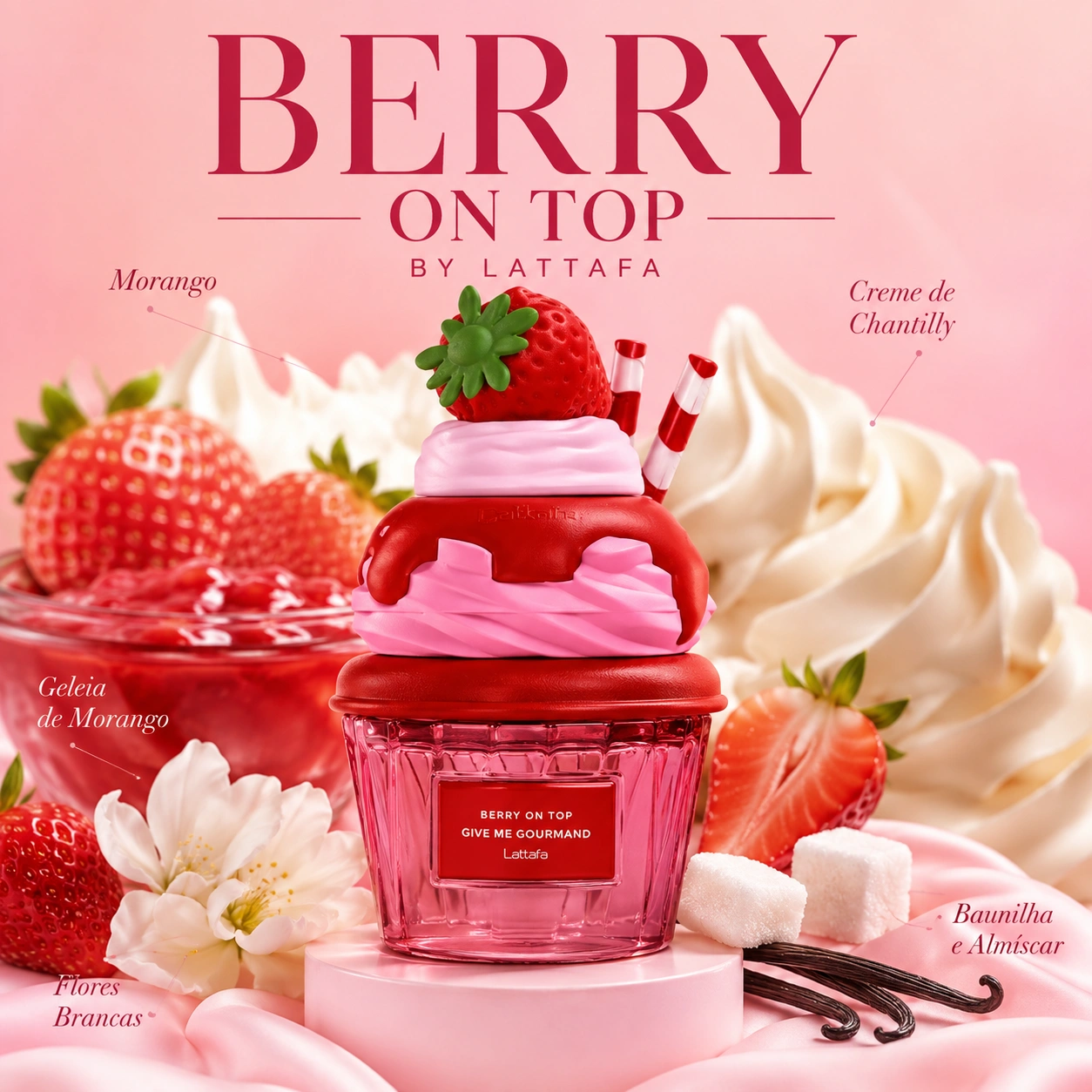 Berry On Top Give Me Gourmand Lattafa EDP Feminino