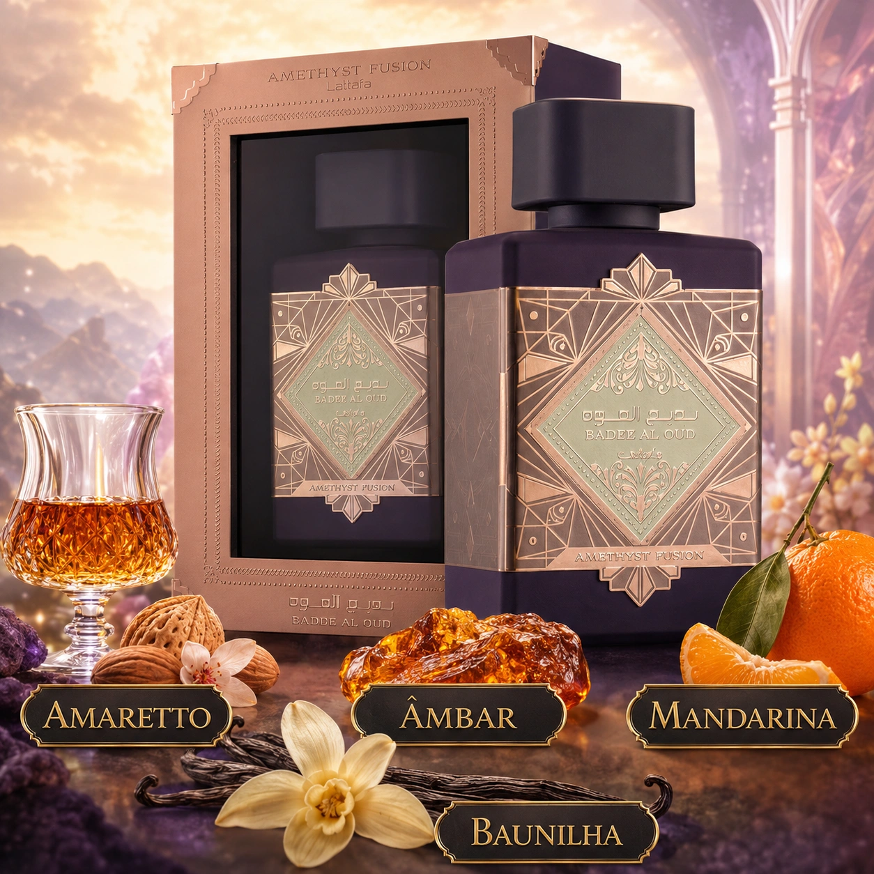 Amethyst Fusion Badee Al Oud Oud Lattafa Unissex