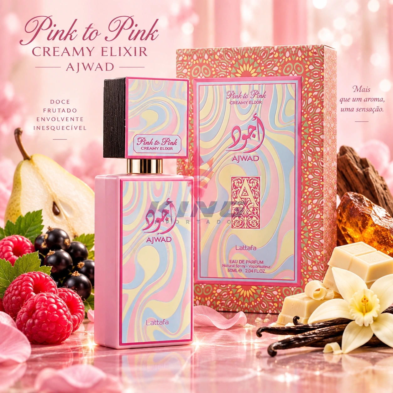 Ajwad Pink Creamy Elixir Lattafa Unissex