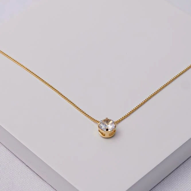 Colar dourado ponto de luz 5 mm