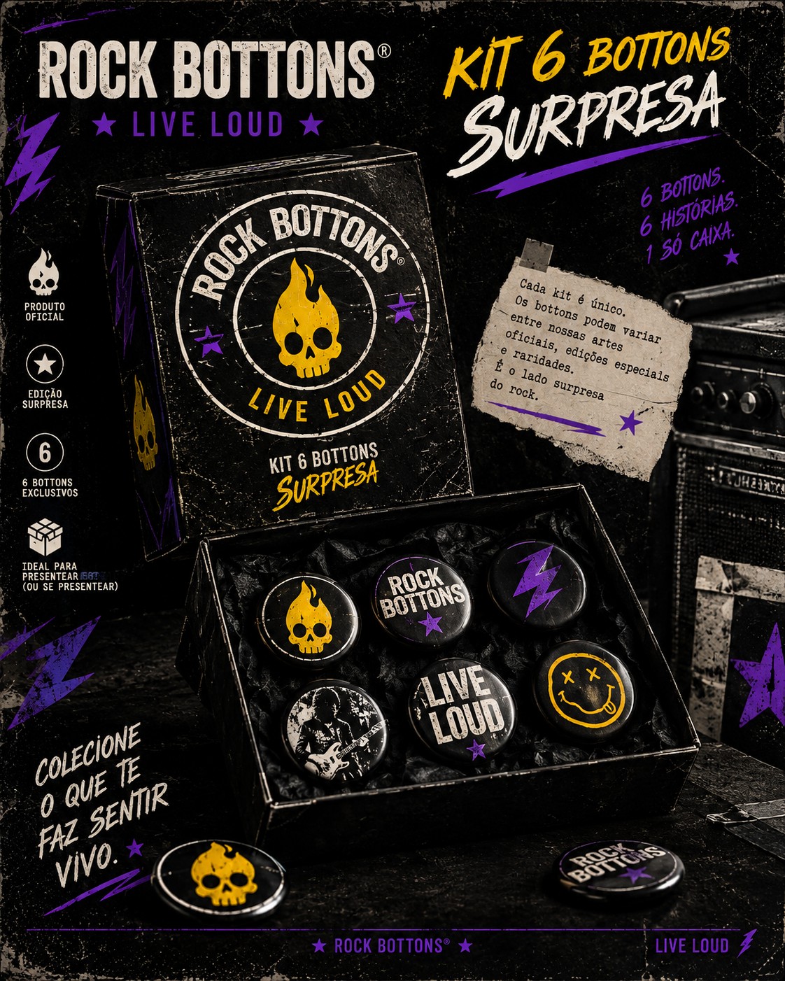 Kit 6 Bottons Surpresa