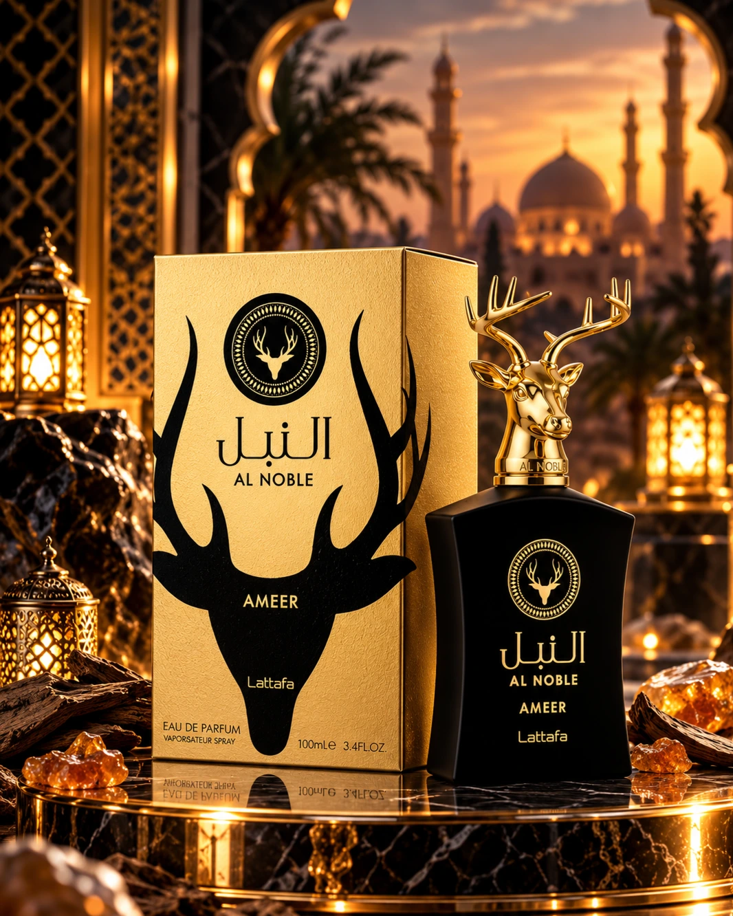 Al Noble Ameer Lattafa 100ml Perfume Masculino Original Luxo