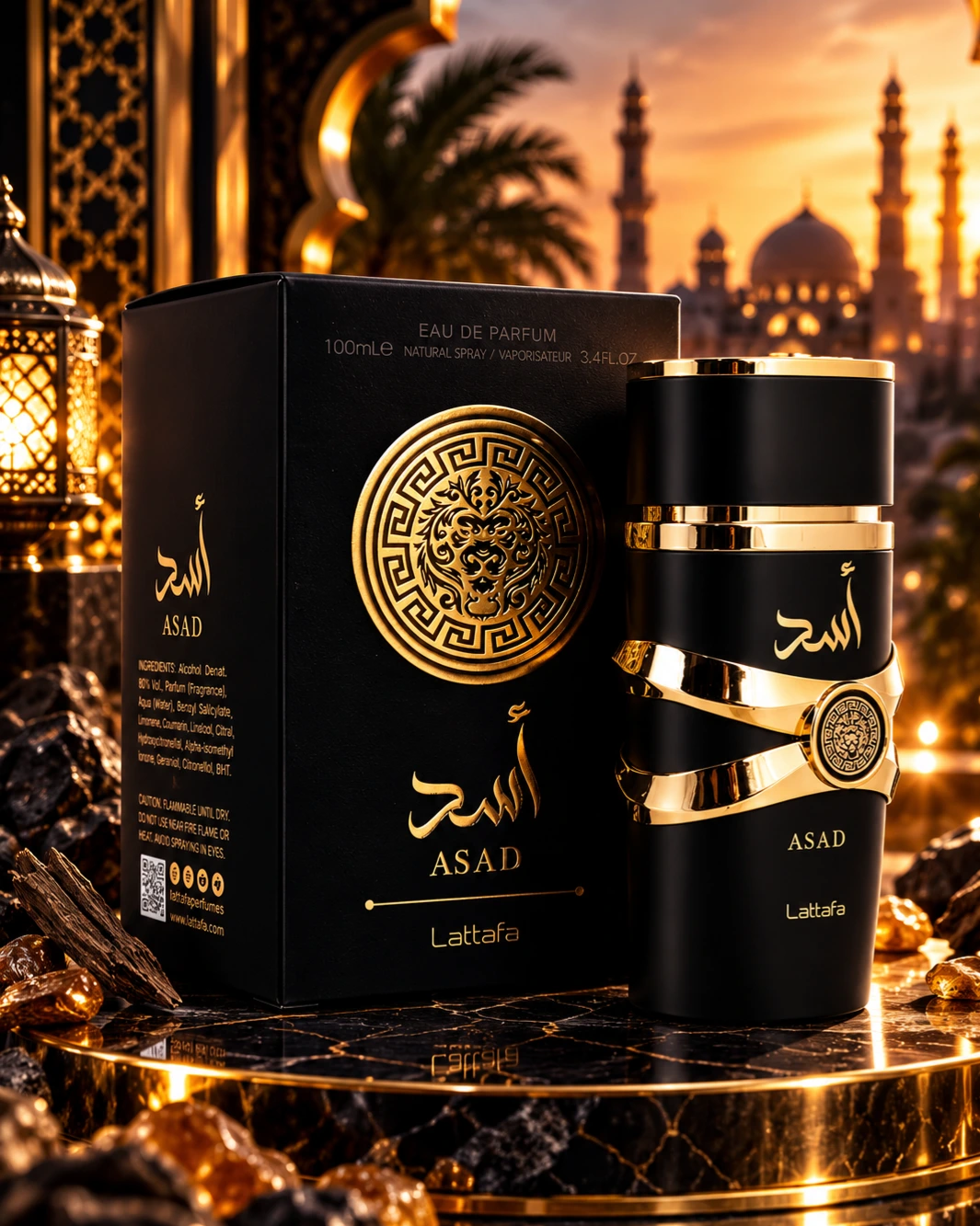 Asad Lattafa Eau De Parfum Masculino - 100 ml