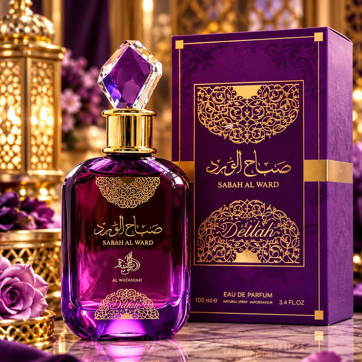 Al Wataniah Sabah Al Ward Delilah Feminino Eau De Parfum 100ml