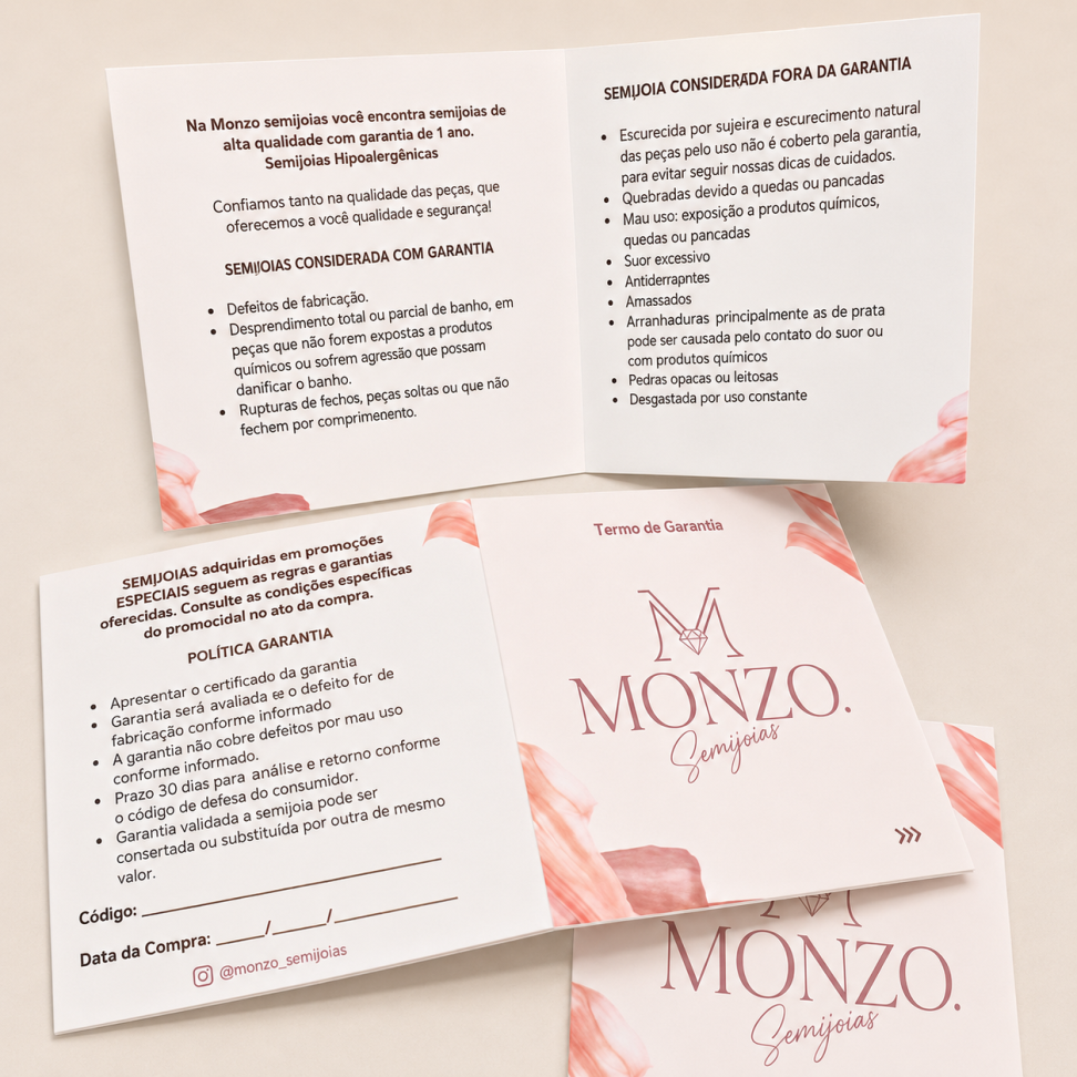LIVRETO PARA GARANTIA / AGRADECIMENTO - COLOQUE SUA LOGO