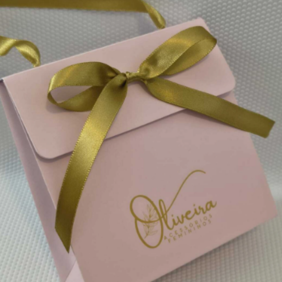 Sacola Cetim Premium Laço - PERSONALIZE A SUA