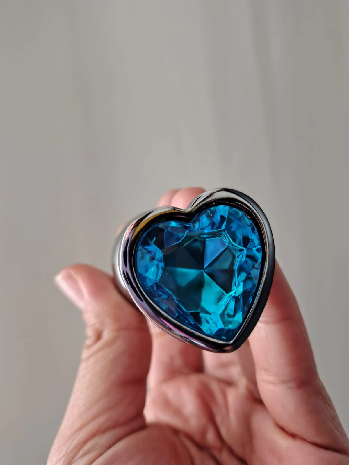 Plug Anal Cônico com Cristal Formato Coração