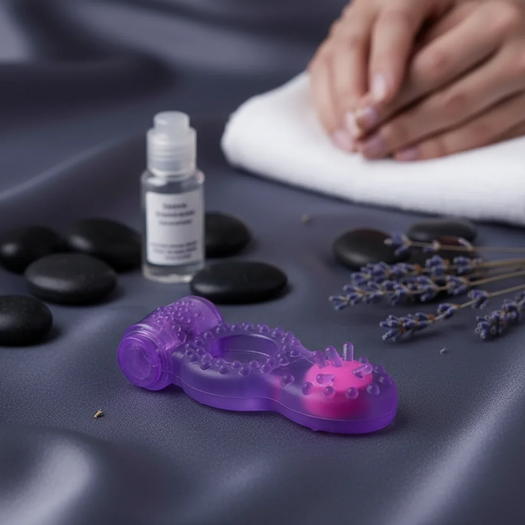 Anel Peniano Com Vibrador E Pérola