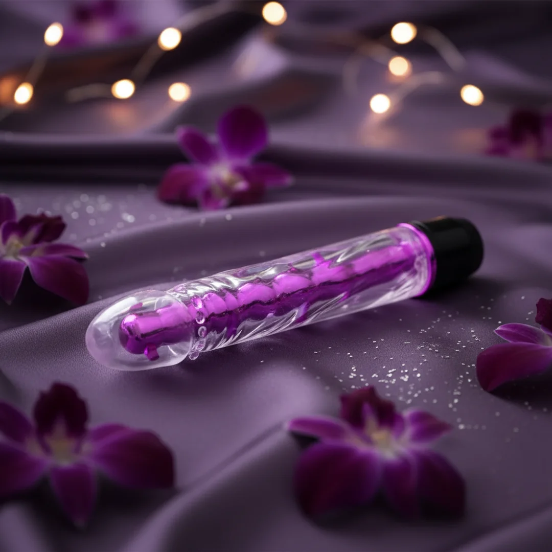 Vibrador Multivelocidade Translúcido com Glande