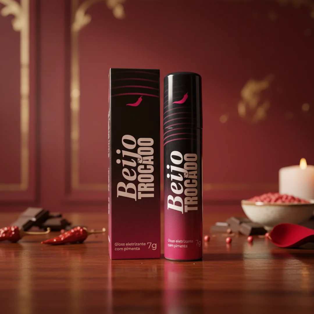Beijo Trocado Bala Líquida Gloss Eletrizante com Pimenta roll-on